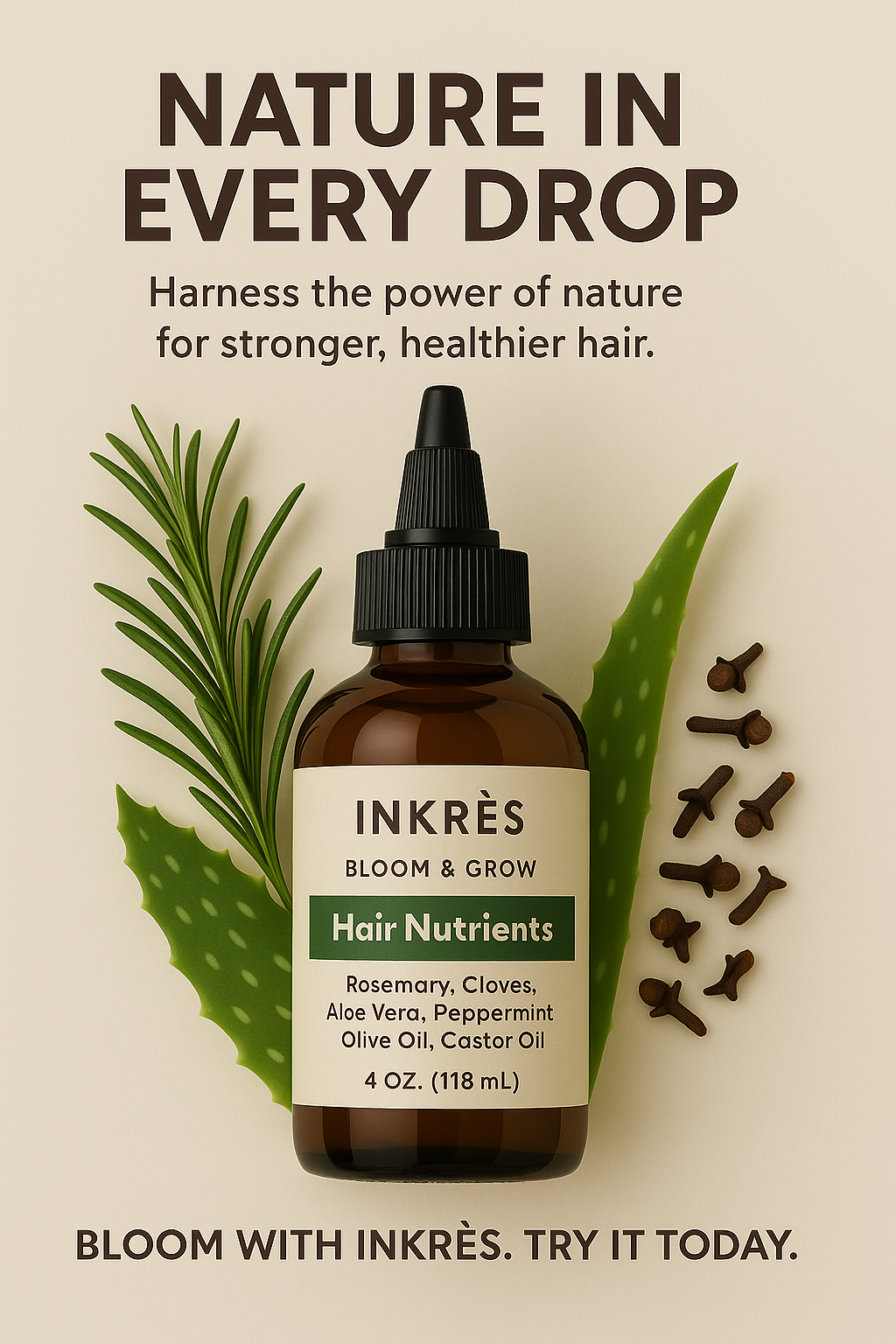 Cloves & Rosemary Haitian Hair Growth Serum